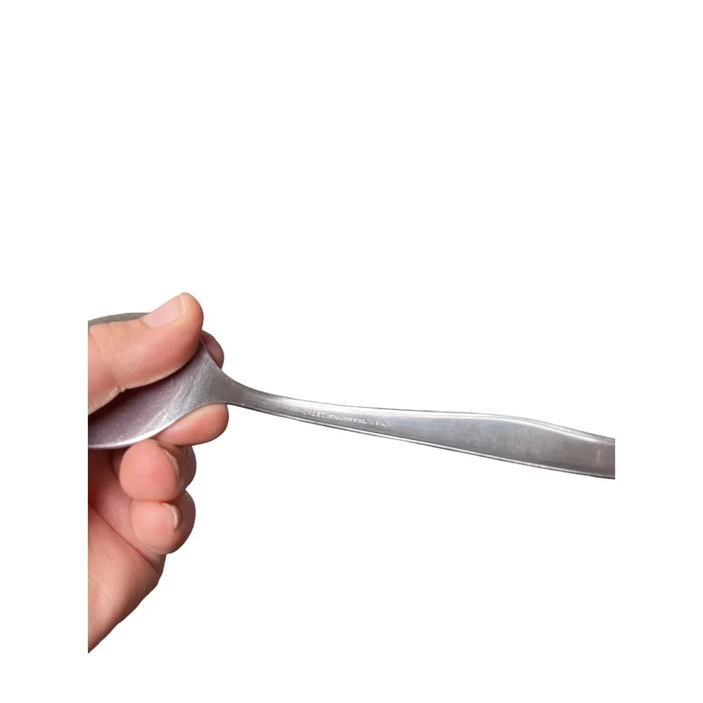 Silver Starburst‎ Serving Fork Utensil Stainless Steel Vintage Kitchenware